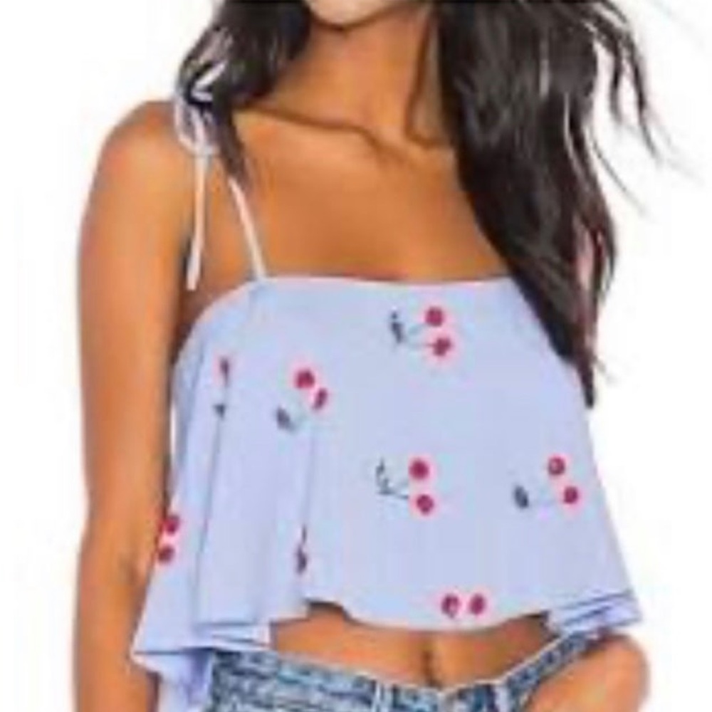 Lovers and Friends Spaghetti Strap Cherry Tank Top size Small NWT